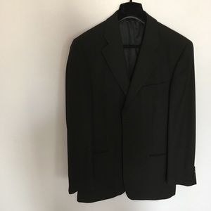 Strellson brown mens sport jacket 2 button 40R center vent made in Portugal